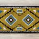 Vintage ocher yellow wool Smyrna carpet / rug