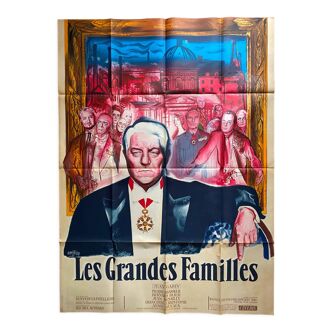 Affiche cinéma originale "Les Grandes Familles" Jean Gabin 120x160cm 1958