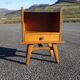 Oak bedside table with tapered legs