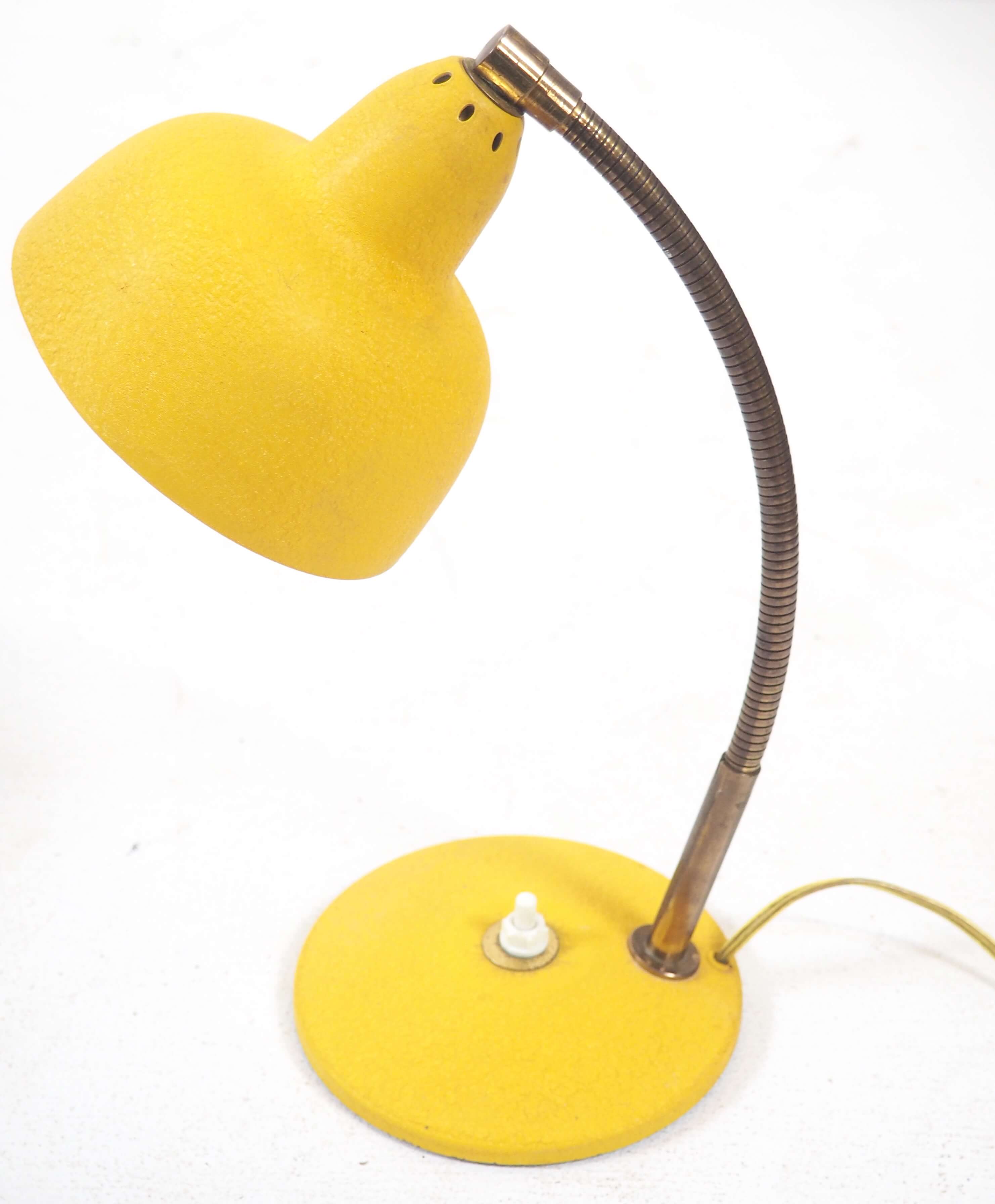 Yellow desk lamp