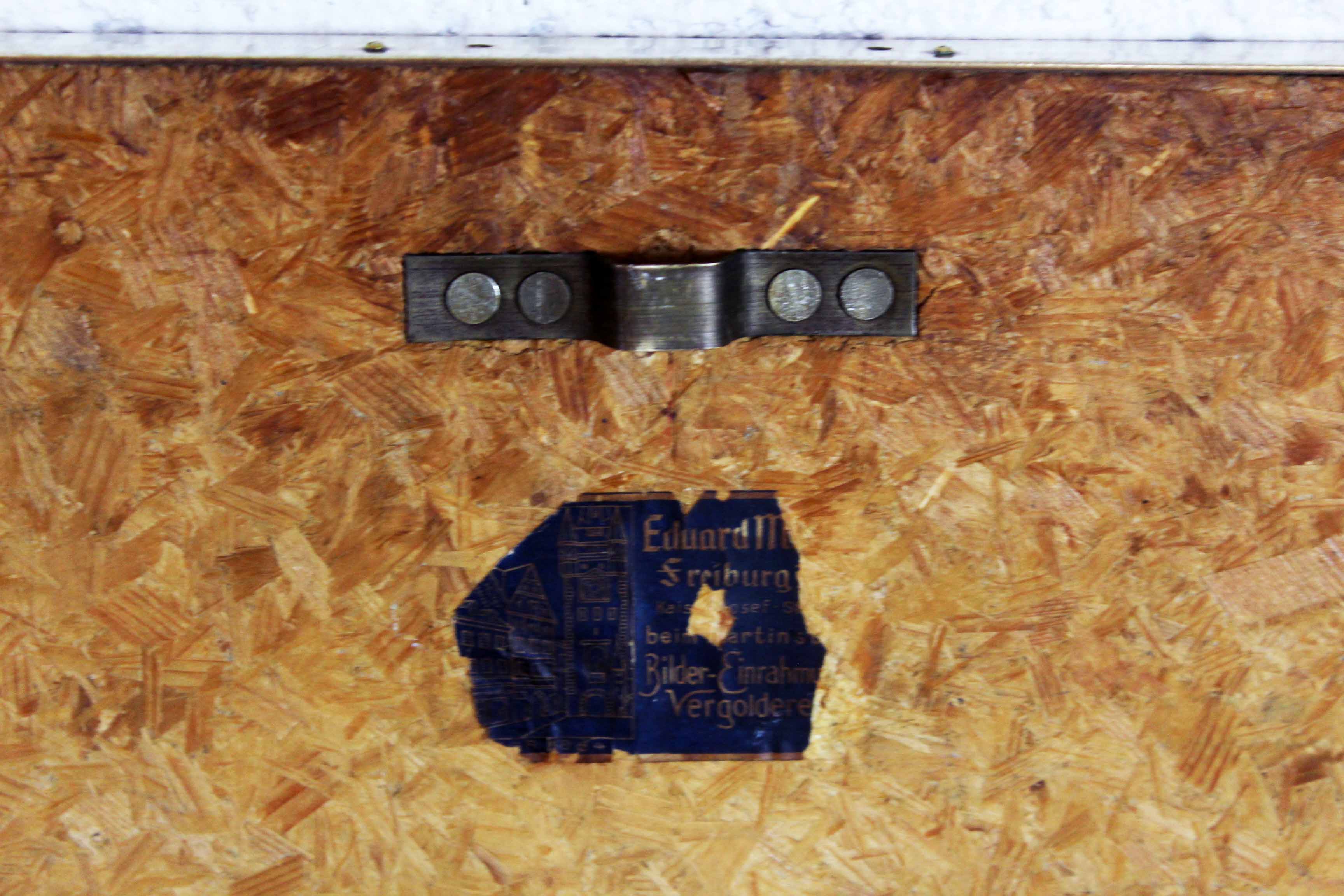 Vintage mirror engraved brass frame - 80x40cm