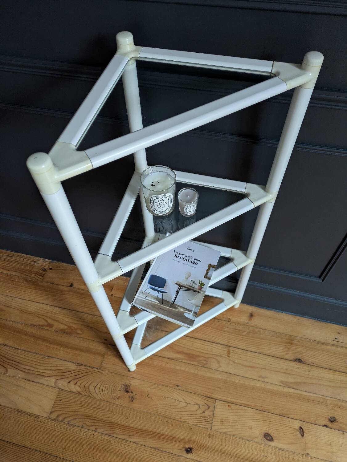 Space Age corner shelf