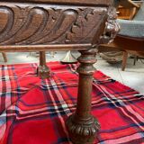 Carved wood table