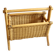 Magazine rack made of bamboo, rattan and wood, vintage from the 70s