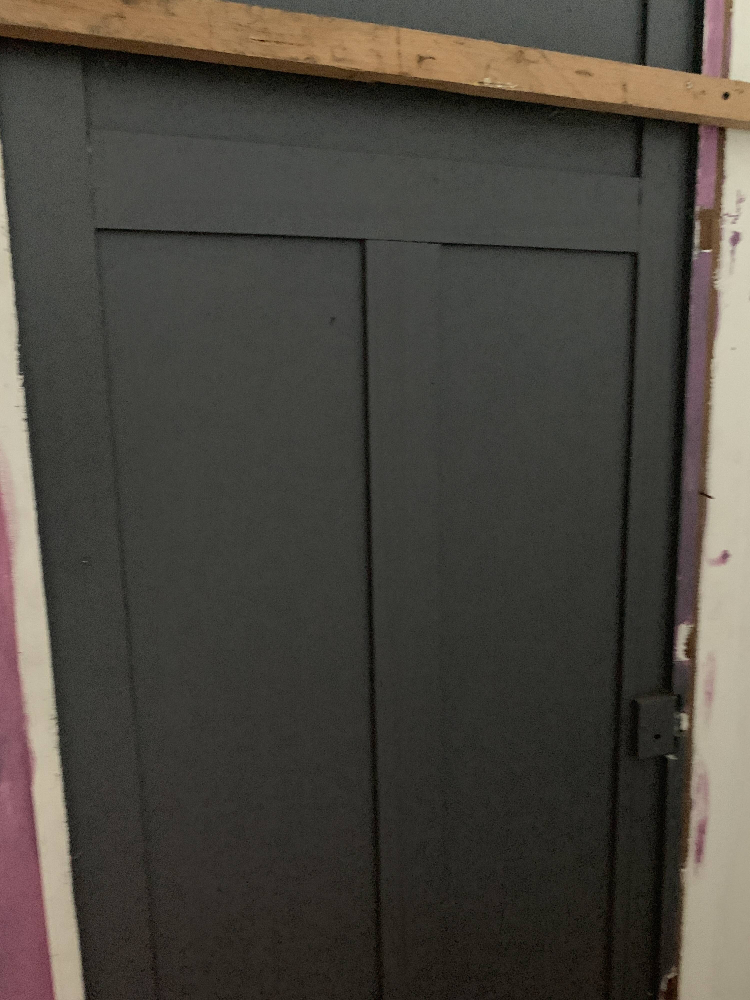 Cupboard front in patinated beech Doors 20th century