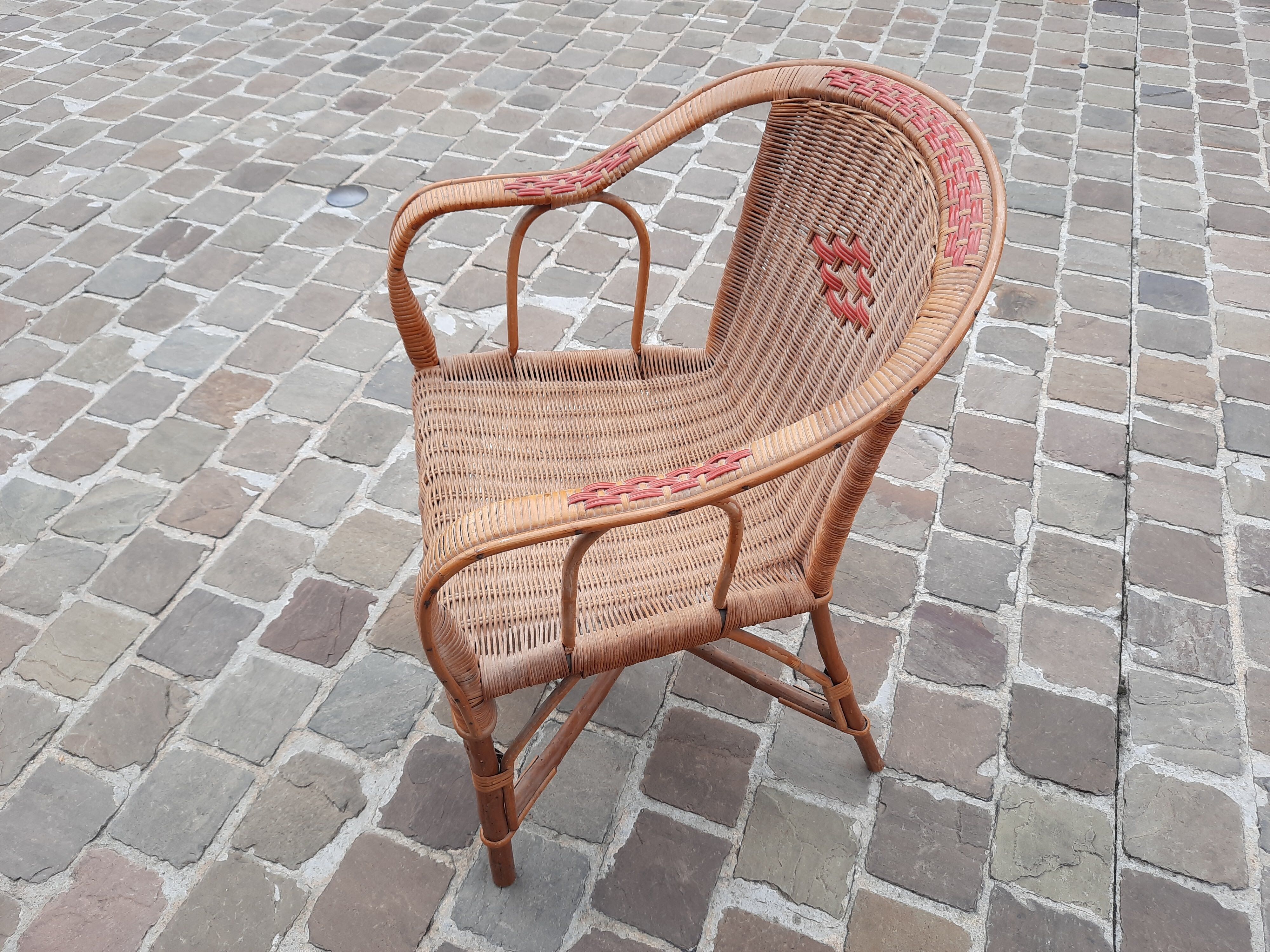 Vintage rattan armchair