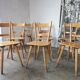 Set de 8 chaises bistrot vintage 1960