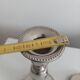 Pair of silver-plated metal candlesticks
