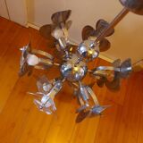 Vintage chandelier 70'S Oscar Torlasco , 9 lights
