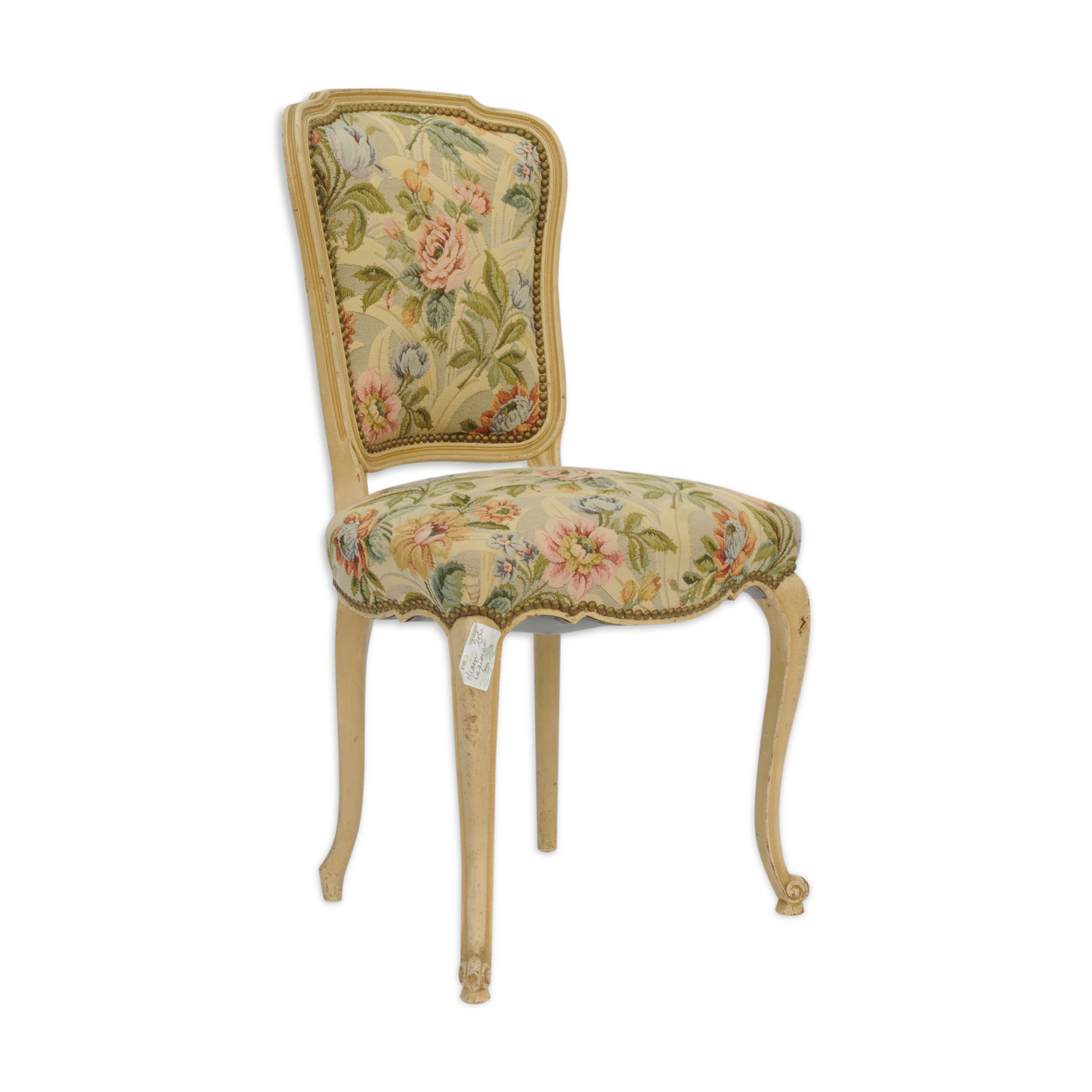 Louis XV-style flower tapestry chair