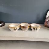 Trio of vintage stoneware bowls