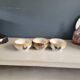Trio of vintage stoneware bowls