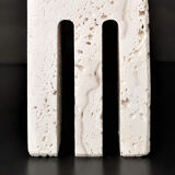 Pair of travertine bookends Fratelli Mannelli, 1970