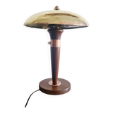 Art Deco style articulated lamp - Wood and brass - 1930s period