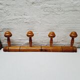 Wall coat rack with 4 hooks