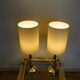 Pair of vintage Scandinavian brass lamps 1960