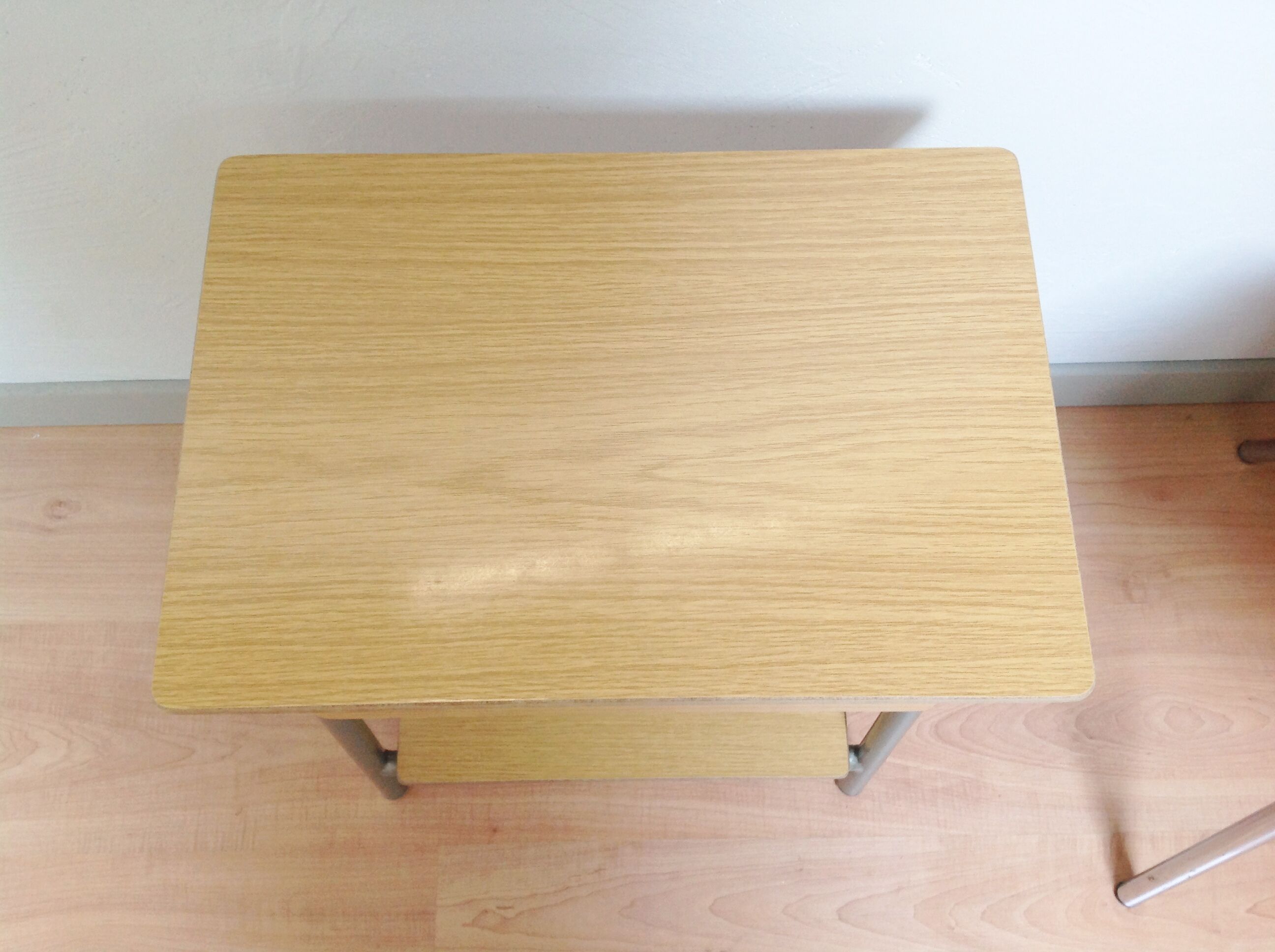Bedside table in formica imitation wood / vintage 60s-70s