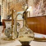 Smoked blown glass carafe