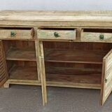 3-door sideboard with shutters, 3 wooden drawers