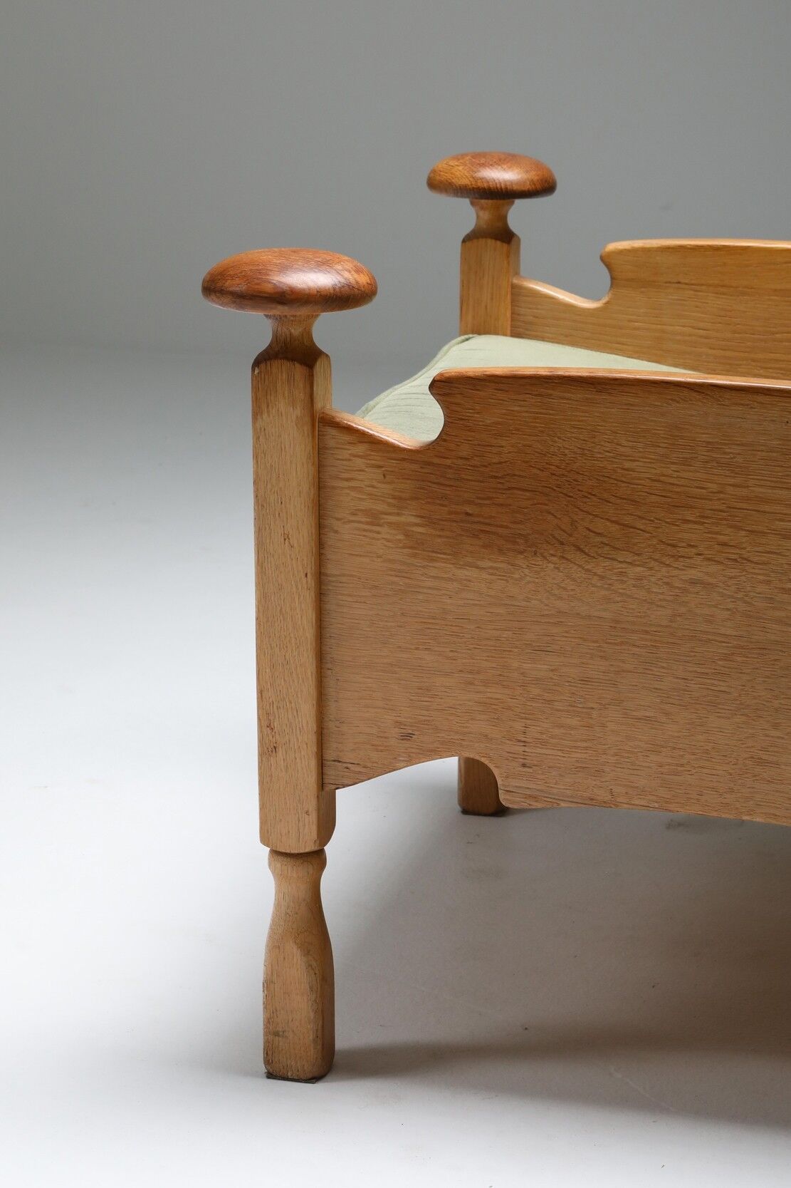 Throne long chairs in natural oak - 1950s