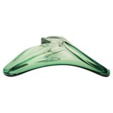 Bol vintage en cristal vert Val Saint Lambert années 1960