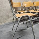 Lot of 18 vintage stackable bistro chairs 1970