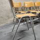 Lot of 18 vintage stackable bistro chairs 1970