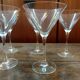 Six Cristal d'Arques martini cocktail glasses