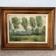 Oil on canvas Landscape with large trees, signed D. Qvyo