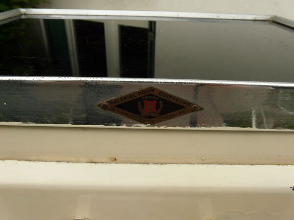 Meuble de métier coiffeur années 60 en métal