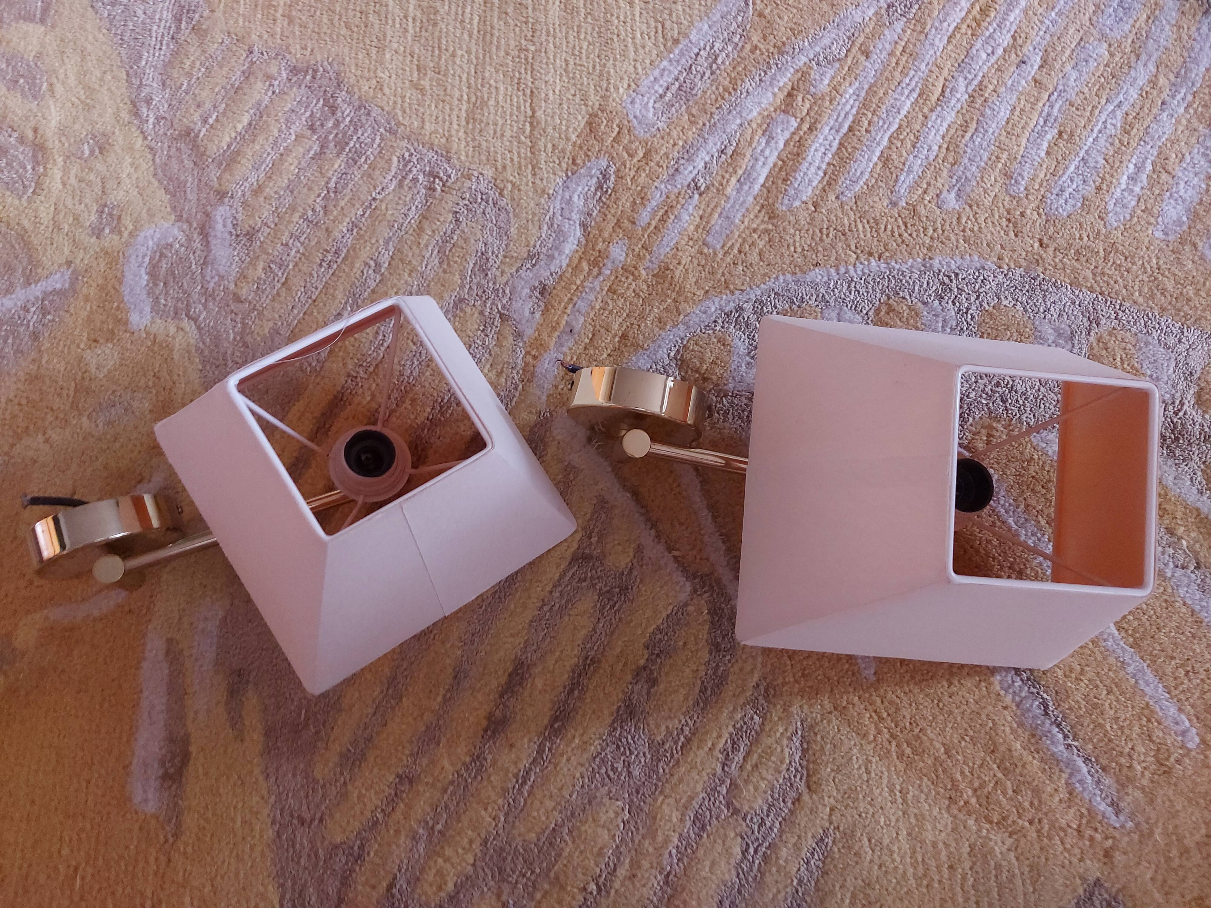 TWO BRASS WALL LIGHTS