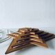 Luminous wooden wall star