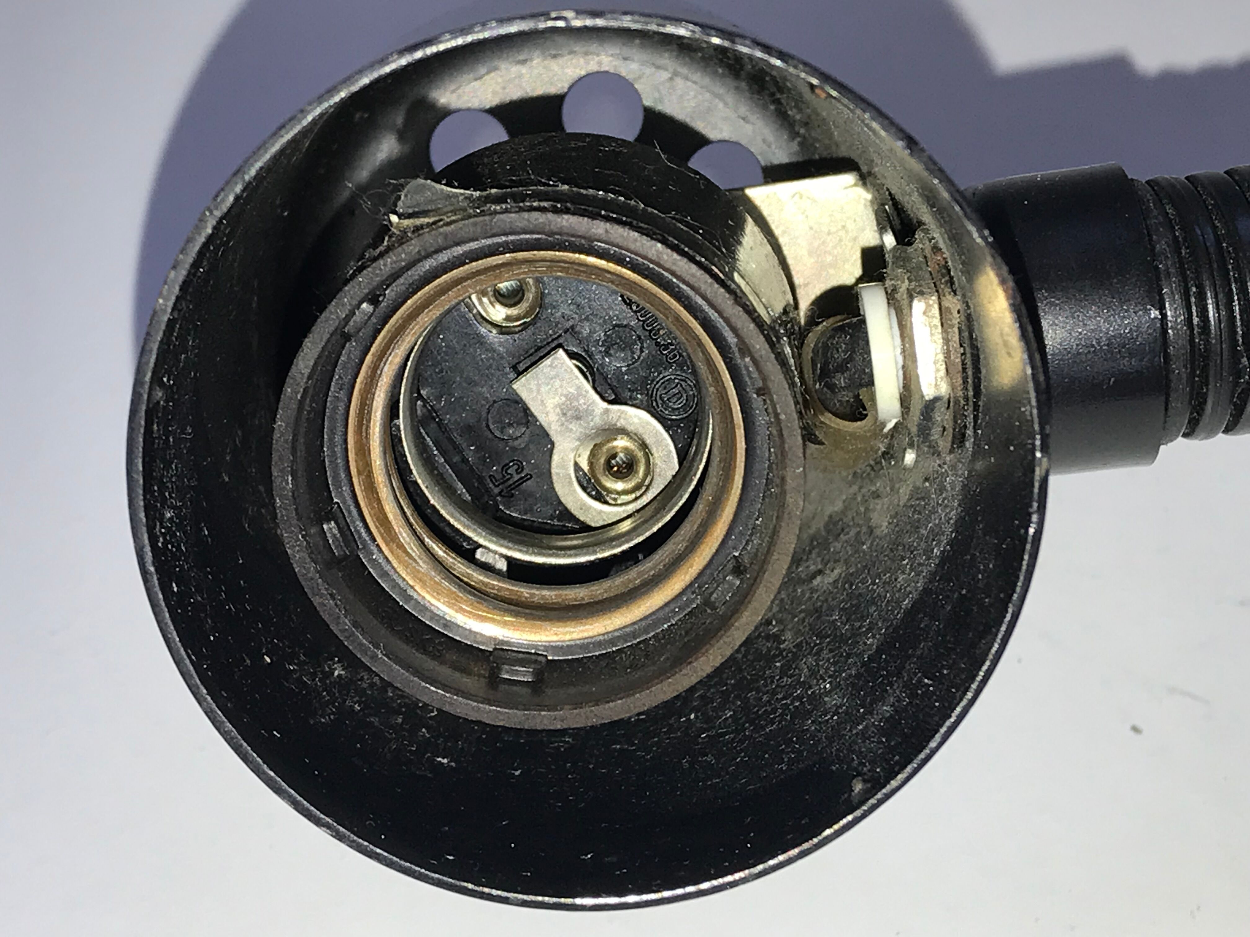 Black desk lamp made in gdr