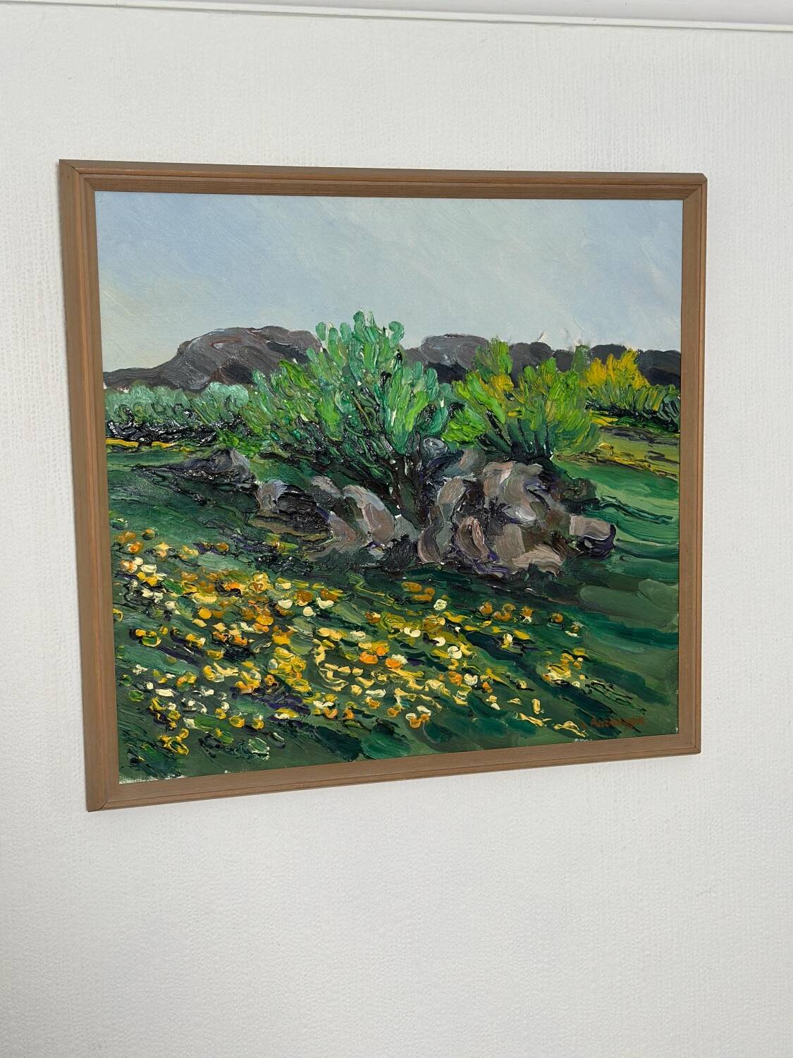 Swedish oil on canvas – “flowers” by lars "bjönni" andersson