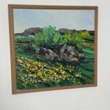 Swedish oil on canvas – “flowers” by lars "bjönni" andersson