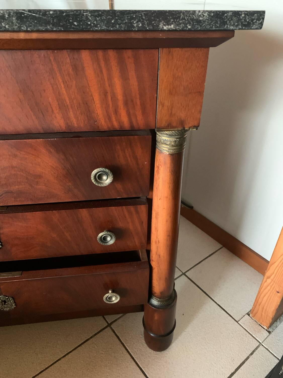 Empire style chest of drawers