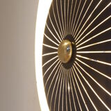 Wall lamp italian metal openwork & brass, 1950