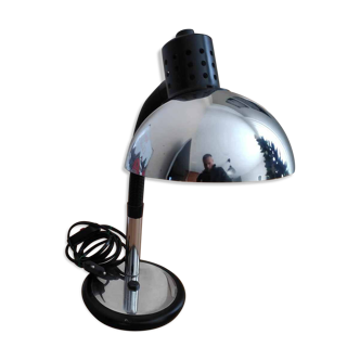 Lampe de bureau chromée Aluminor vintage