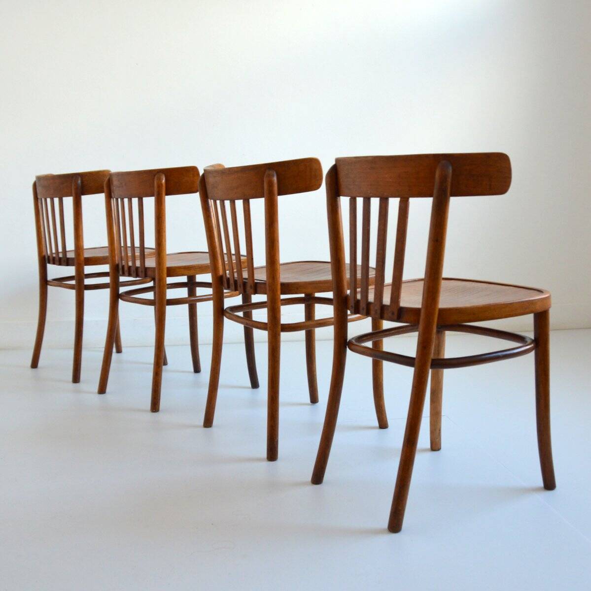 4 Thonet bistro chairs 1950s