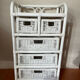 Commode en rotin blanc