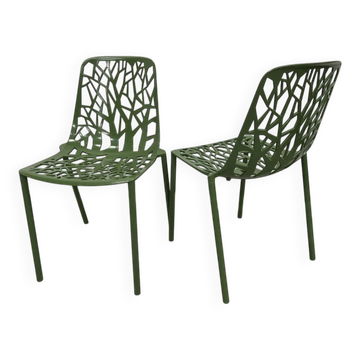 Duo de chaises Fast Forest, vert forêt