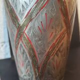 Antique engraved brass lassi glass – Indian artisanal bohemian vase
