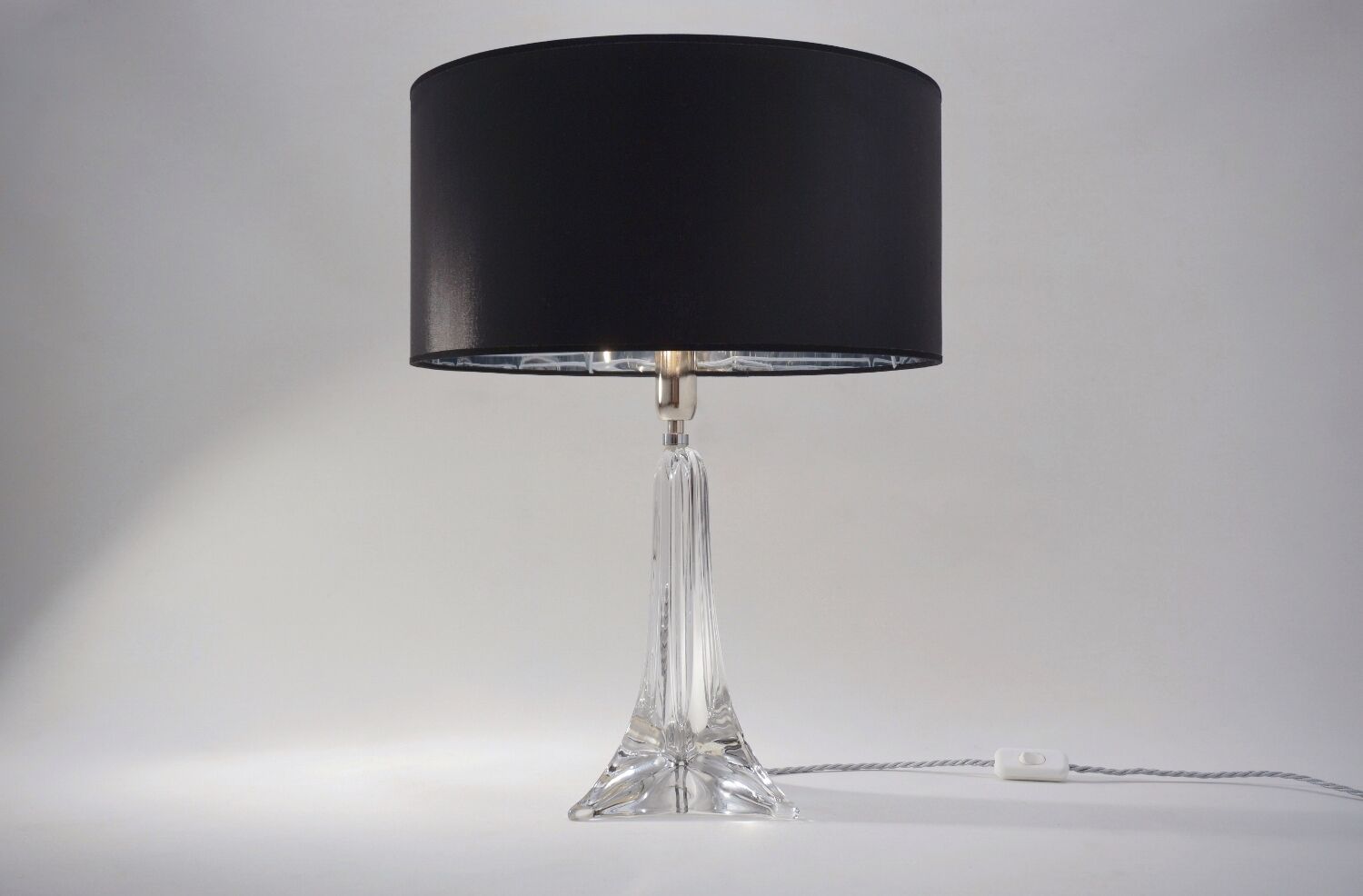 Lampe en cristal Saint Louis, signée, années 1950 environ, française