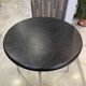Table d’appoint chrome et skai noir vintage style Bauhaus vintage 1970