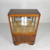 Art Deco display cabinet with sliding glass doors