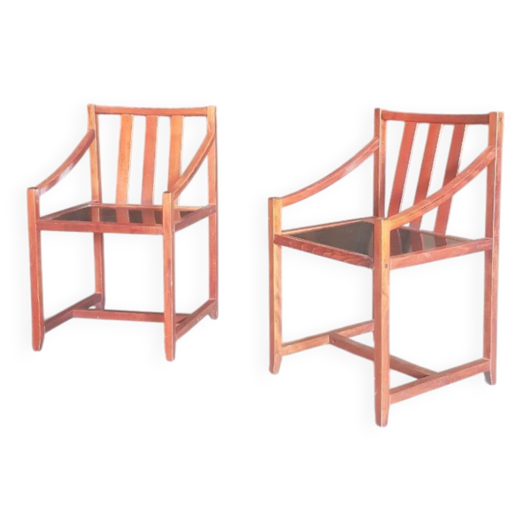 Paire de fauteuils scandinave 1980