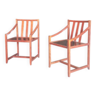 Pair of Scandinavian armchairs 1980