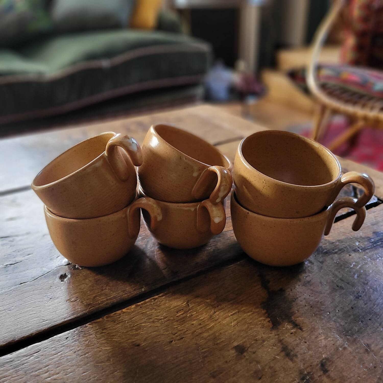 Glazed stoneware mug — Gras & Village, France, 1970s