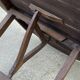 Old folding round winemaker's table with a tilting top.