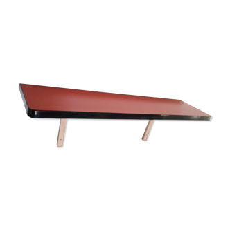 Vintage red formica shelf